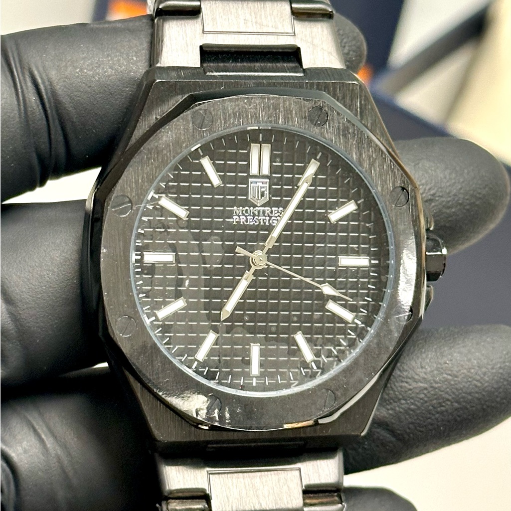Montres Prestige By Invicta Mpw-0250 Black-Tone Waffle Dial 44mm Men’s Watch